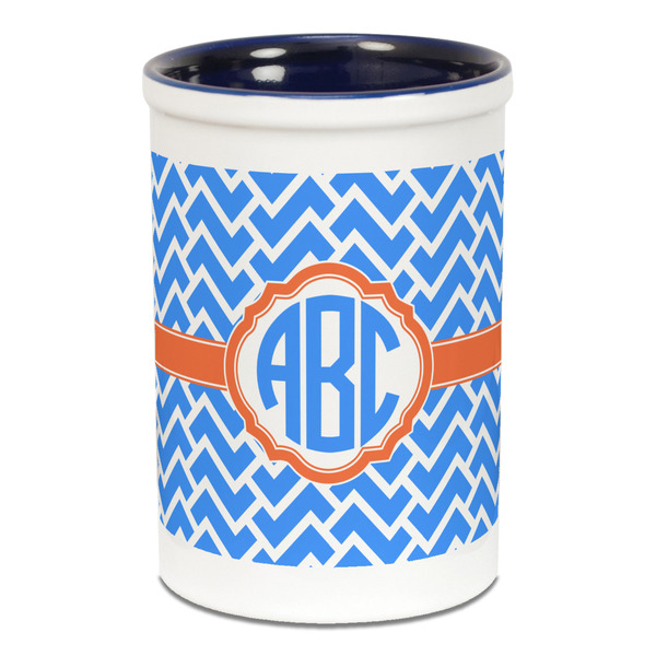 Zigzag Pencil Holder - Blue