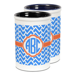 Zigzag Ceramic Pencil Holder - Large