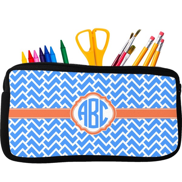 Custom Zigzag Neoprene Pencil Case (Personalized)