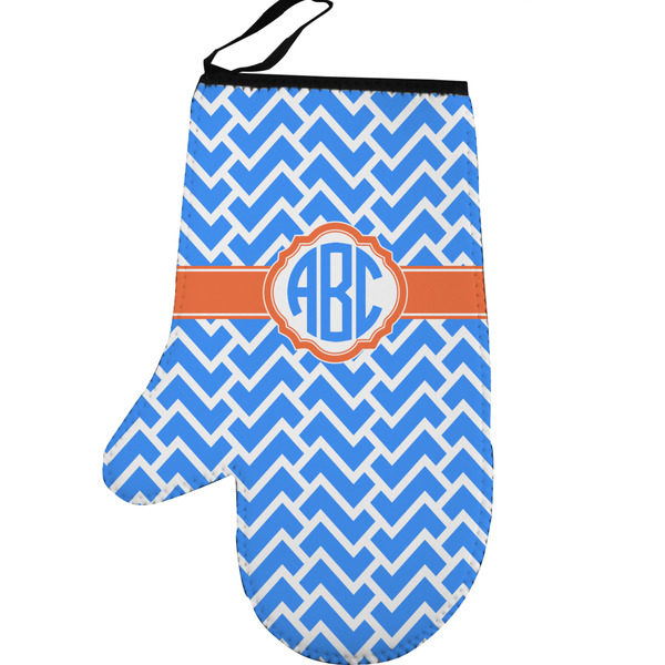 Zigzag Personalized Oven Mitt - Left