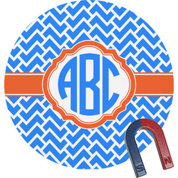 Zigzag Round Fridge Magnet (Personalized)