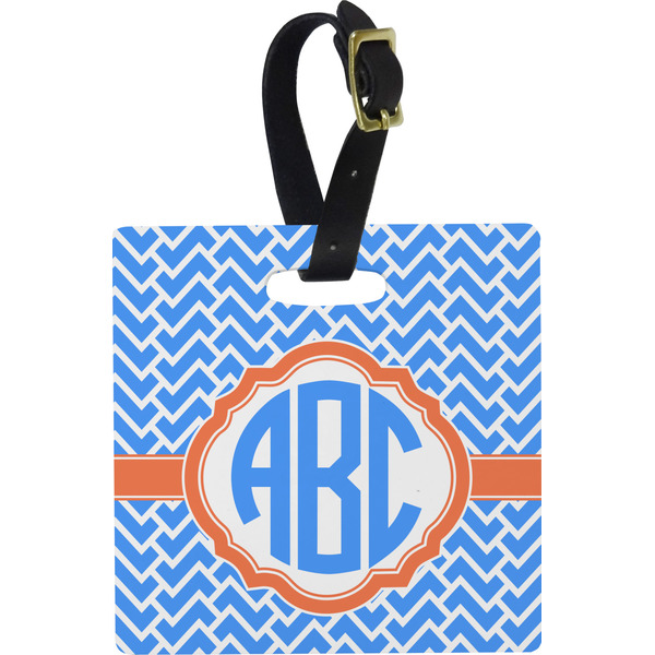 Zigzag Personalized Square Luggage Tag