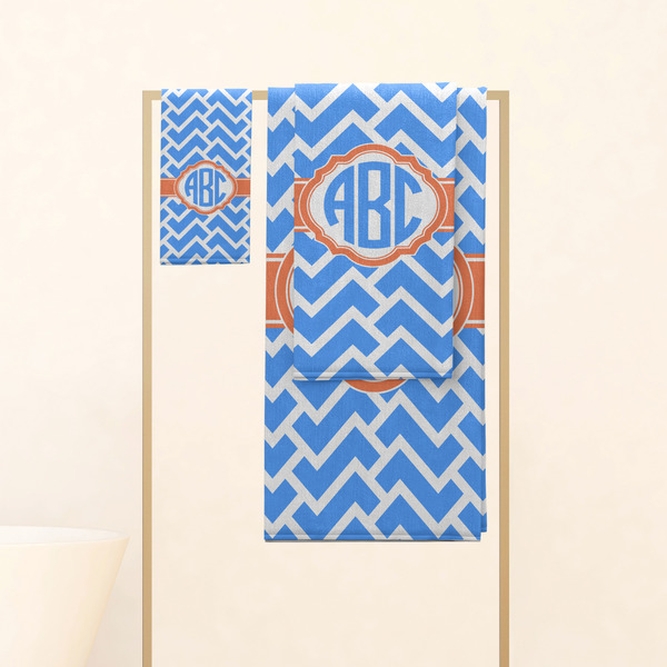 Zigzag Personalized Towel Set