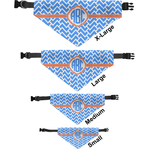 Zigzag Pet Bandana Sizes