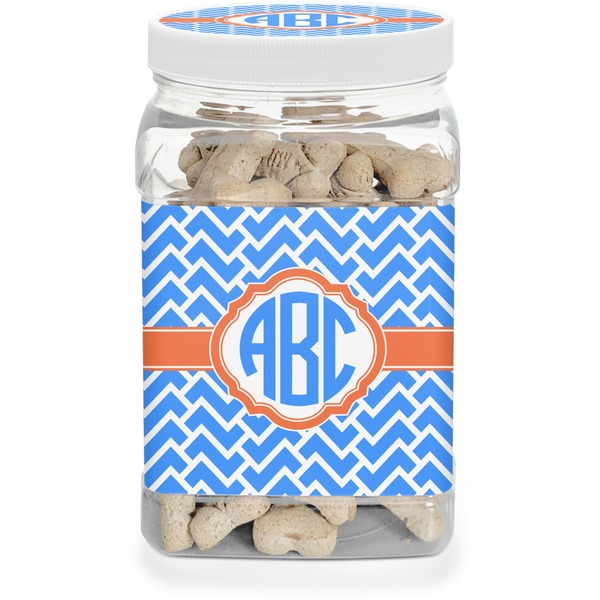 Custom Zigzag Dog Treat Jar (Personalized)