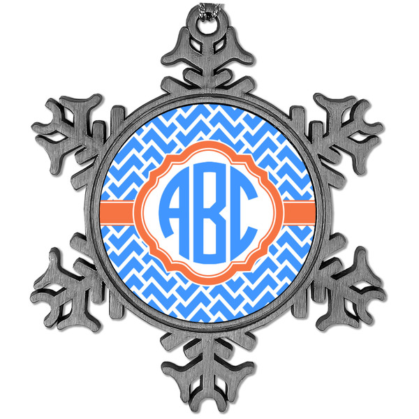 Custom Zigzag Vintage Snowflake Ornament (Personalized)