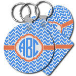 Zigzag Plastic Keychain (Personalized)