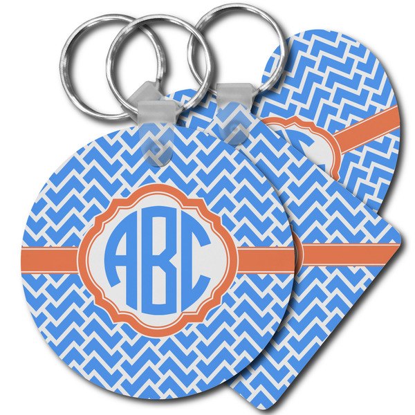 Custom Zigzag Plastic Keychain (Personalized)