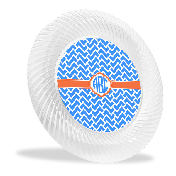 Custom Zigzag Plastic Party Dinner Plates - 10" (Personalized)