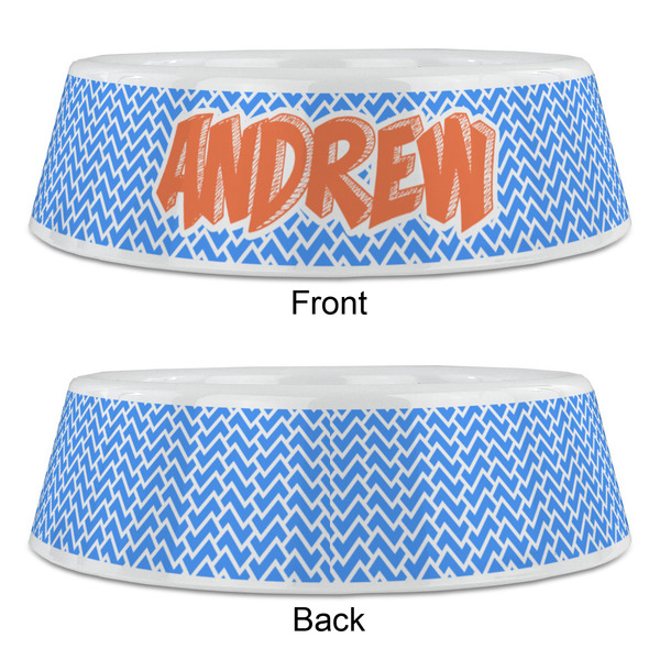 Zigzag Plastic Pet Bowls - Large - APPROVAL