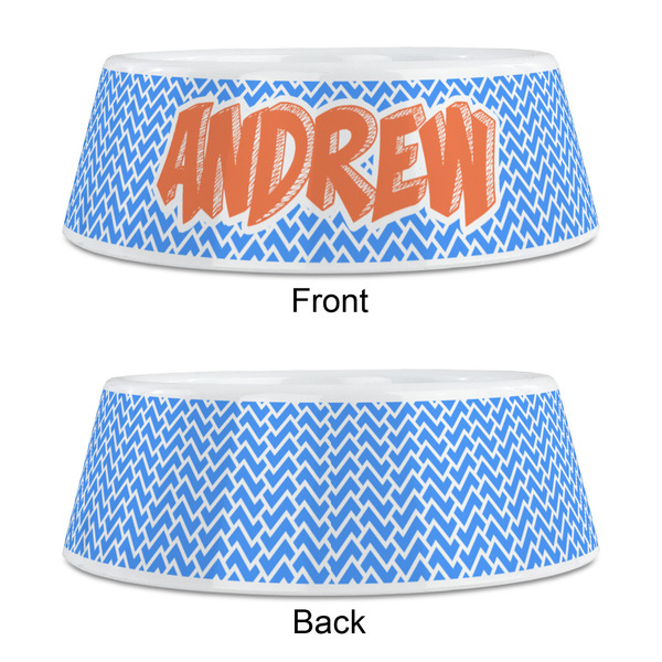 Zigzag Plastic Pet Bowls - Medium - APPROVAL