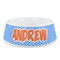 Zigzag Plastic Dog Bowl - Medium (Personalized)