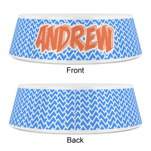 Zigzag Plastic Pet Bowls - Small - APPROVAL