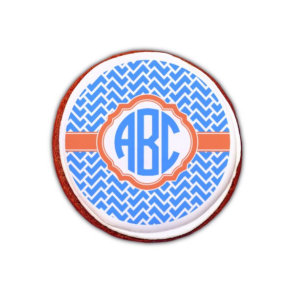 Zigzag Printed Icing Circle - XSmall - On Cookie