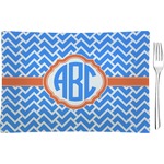 Zigzag Rectangular Glass Appetizer / Dessert Plate - Single or Set (Personalized)