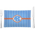 Zigzag Rectangular Glass Lunch / Dinner Plate - Single or Set (Personalized)