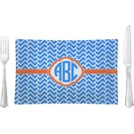 Zigzag Glass Rectangular Lunch / Dinner Plate (Personalized)