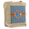 Zigzag Reusable Cotton Grocery Bag - Front View