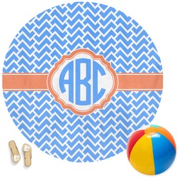 Zigzag Round Beach Towel (Personalized)