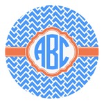 Zigzag Round Decal (Personalized)