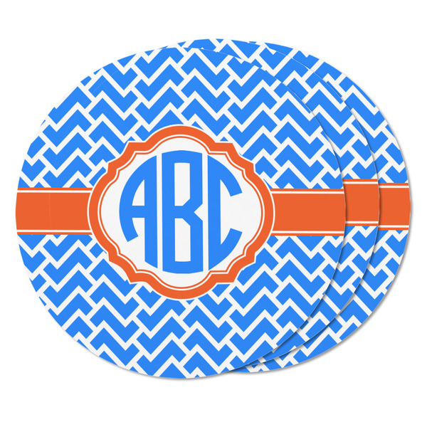 Zigzag Round Fridge Magnet - THREE