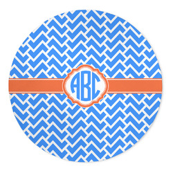 Zigzag 5' Round Indoor Area Rug (Personalized)