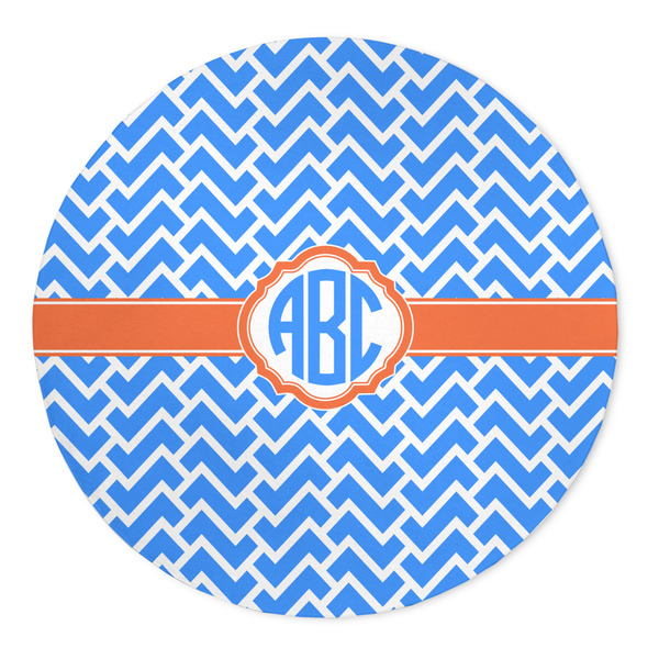 Custom Zigzag 5' Round Indoor Area Rug (Personalized)