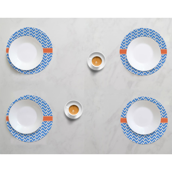 Zigzag Round Linen Placemats - LIFESTYLE (set of 4)
