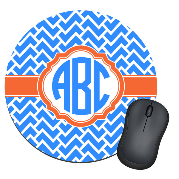 Custom Zigzag Round Mouse Pad (Personalized)