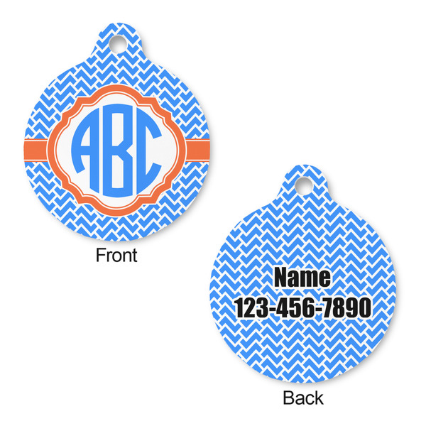 Zigzag Round Pet ID Tag - Large - Approval