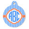 Zigzag Round Pet ID Tag (Personalized)