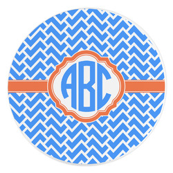 Zigzag Round Stone Trivet (Personalized)