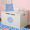 Zigzag Round Wall Decal on Toy Chest