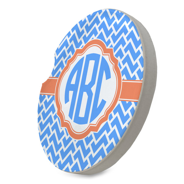 Zigzag Sandstone Car Coaster - STANDING ANGLE