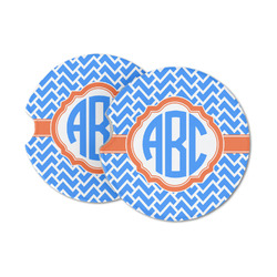 Zigzag Sandstone Car Coasters (Personalized)