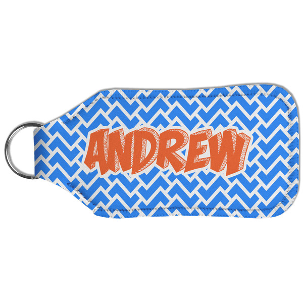 Zigzag Sanitizer Holder Keychain - Large (Back)