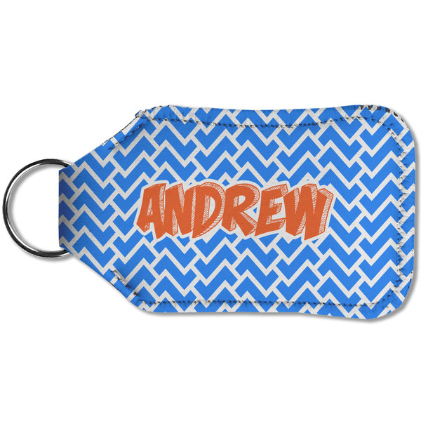 Zigzag Sanitizer Holder Keychain - Small (Back)