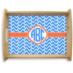 Zigzag Natural Wooden Tray - Large (Personalized)