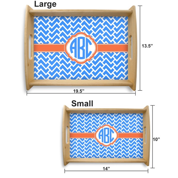 Zigzag Serving Tray Wood Sizes
