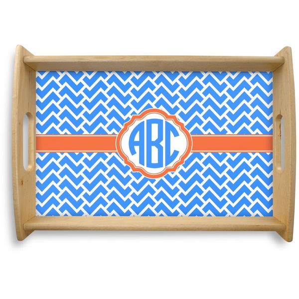 Custom Zigzag Natural Wooden Tray - Small (Personalized)