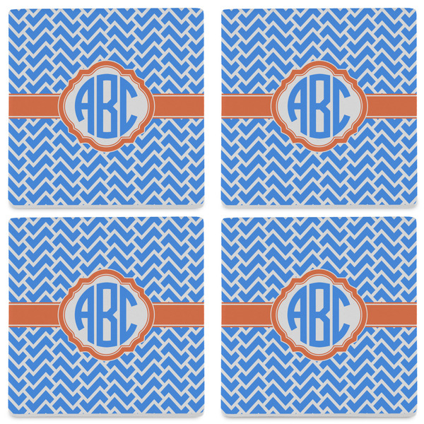 Zigzag Set of 4 Sandstone Coasters - See All 4 View