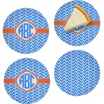 Zigzag Set of 4 Glass Appetizer / Dessert Plate 8" (Personalized)