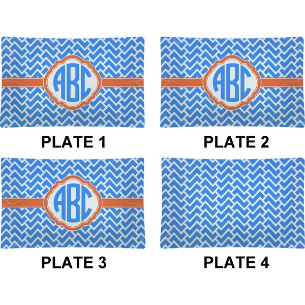Zigzag Set of Rectangular Dinner Plates (Approval)