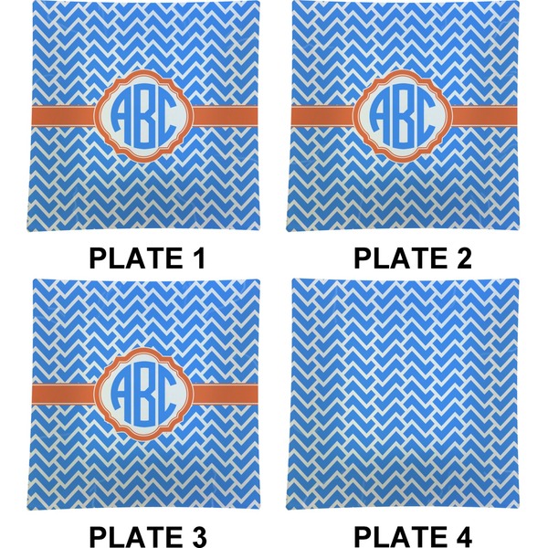 Zigzag Set of Square Dinner Plates (Approval)