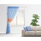 Zigzag Sheer Curtain With Window and Rod - in Room Matching Pillow