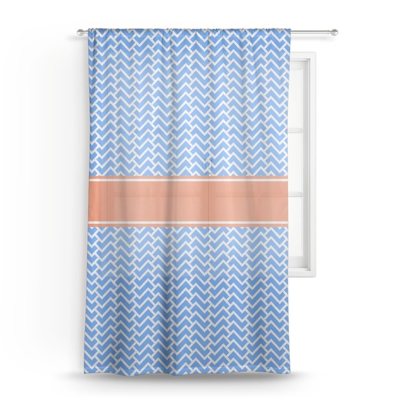 Custom Zigzag Sheer Curtain - 50"x84"