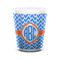 Zigzag Ceramic Shot Glass - 1.5 oz - White - Set of 4 (Personalized)