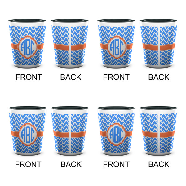 Zigzag Shot Glassess - Two Tone - Set of 4 - APPROVAL