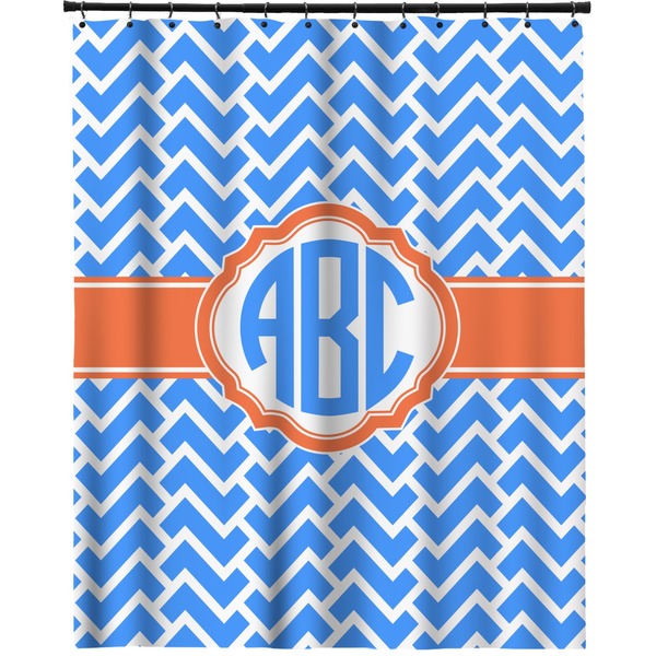 Custom Zigzag Extra Long Shower Curtain - 70"x84" (Personalized)