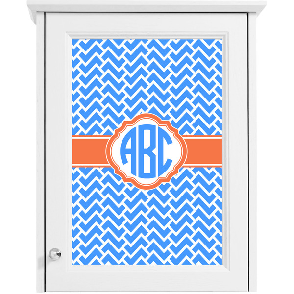 Zigzag Single White Cabinet Decal